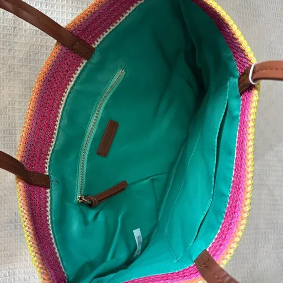 Colorful Crochet Tote Bag
